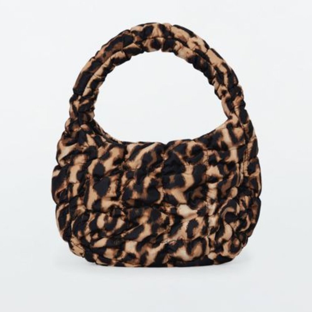 COS Quilted Micro Bag – Leopard Print Mini Crossbody Travel Size
